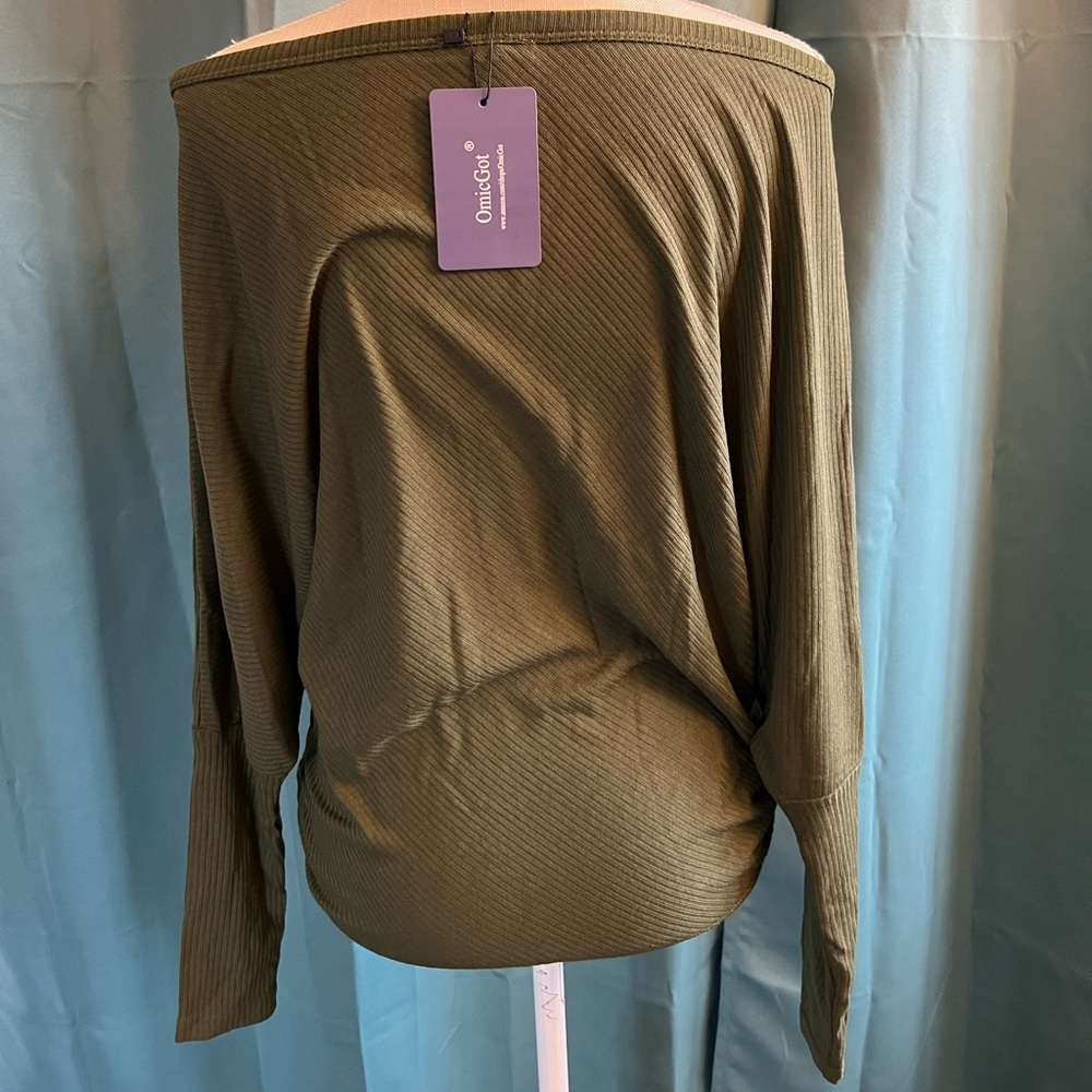 Emerald green, S, Off the shoulder top - Picture 2 of 5